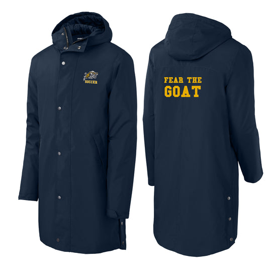 Navy Mens Soccer Sport-Tek® Waterproof Insulated Sideline Parka