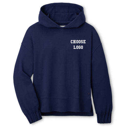 Navy Soccer Peter Millar Women's Flora Knit Hoodie (Navy)