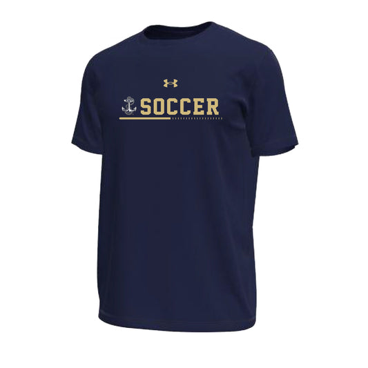 Navy Mens Soccer Under Armour Tech Stretch Tee (navy)