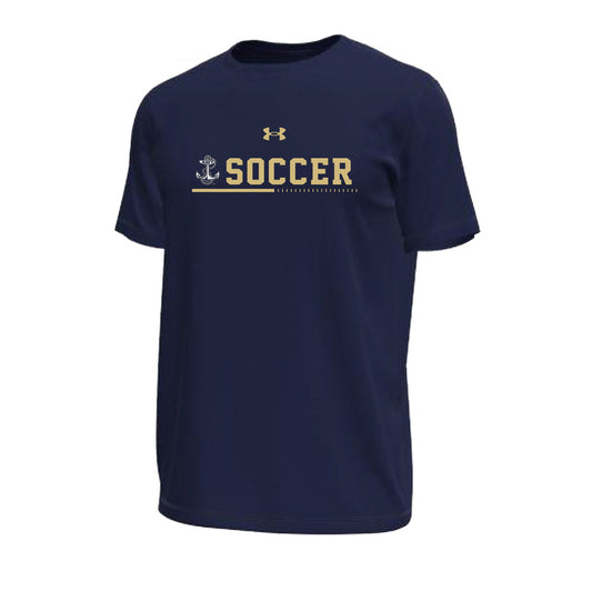Navy Women's Soccer Under Armour Tech Stretch Tee (navy)