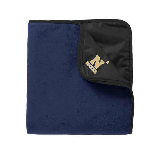 Navy Women's Soccer Port Authority® Fleece & Poly Travel Blanket