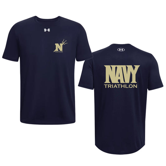 Navy Triathlon Club Under Armour Tech Short Sleeve Tee (Navy)