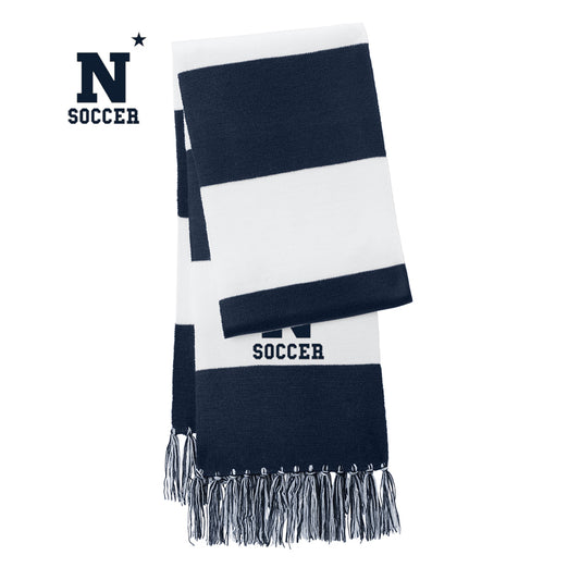 Navy Soccer Sport-Tek® Spectator Scarf (Navy/White)