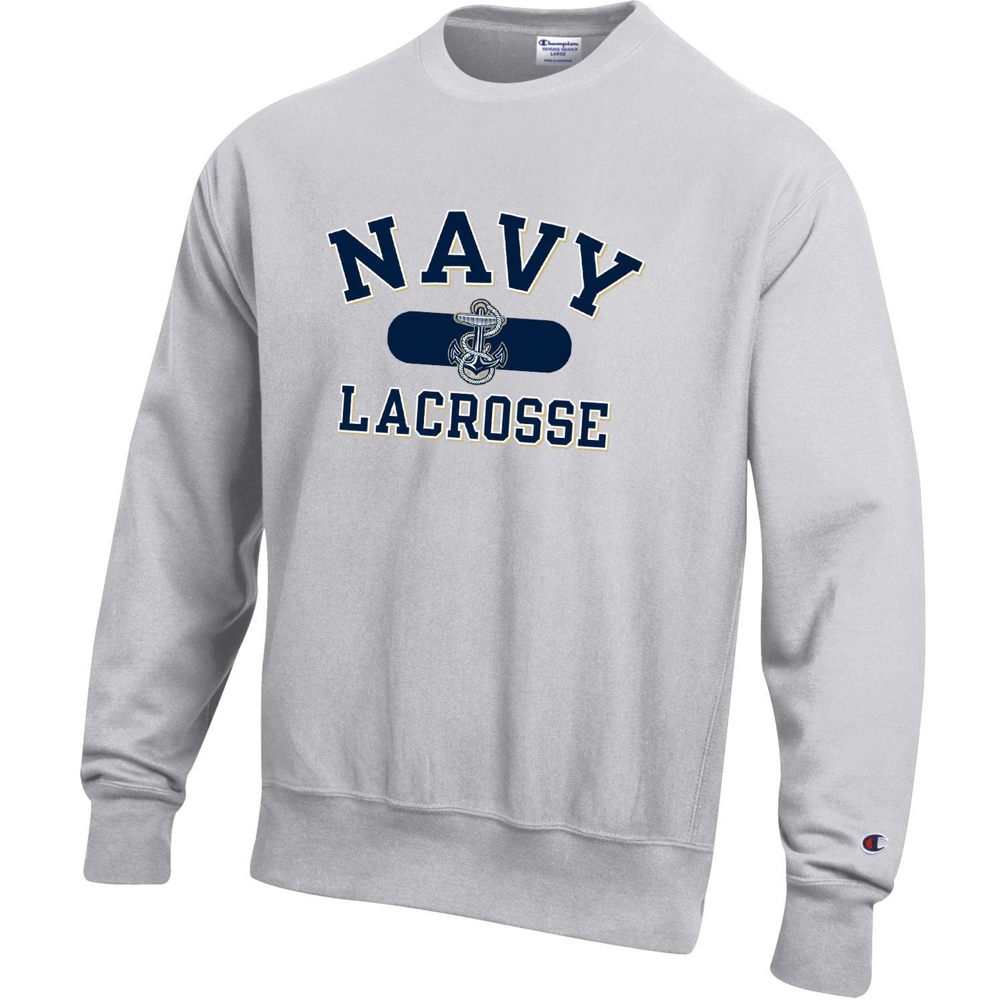 Navy Women's Lacrosse Champion Reverse Weave Crewneck