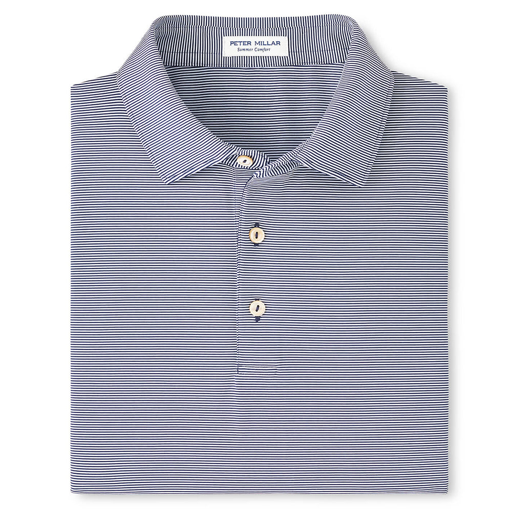 Navy Soccer Peter Millar Men's Jubilee Striped Polo (Navy)