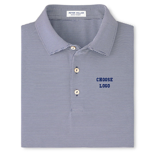 Navy Soccer Peter Millar Men's Jubilee Striped Polo (Navy)
