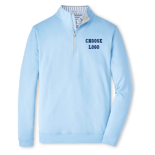 Navy Soccer Peter Millar Men's Perth Performance Quarter-Zip