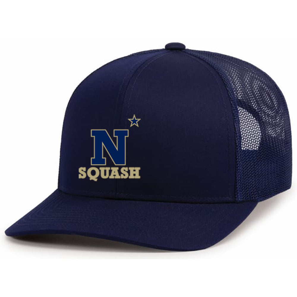Navy Squash Trucker Snapback Cap (Navy)