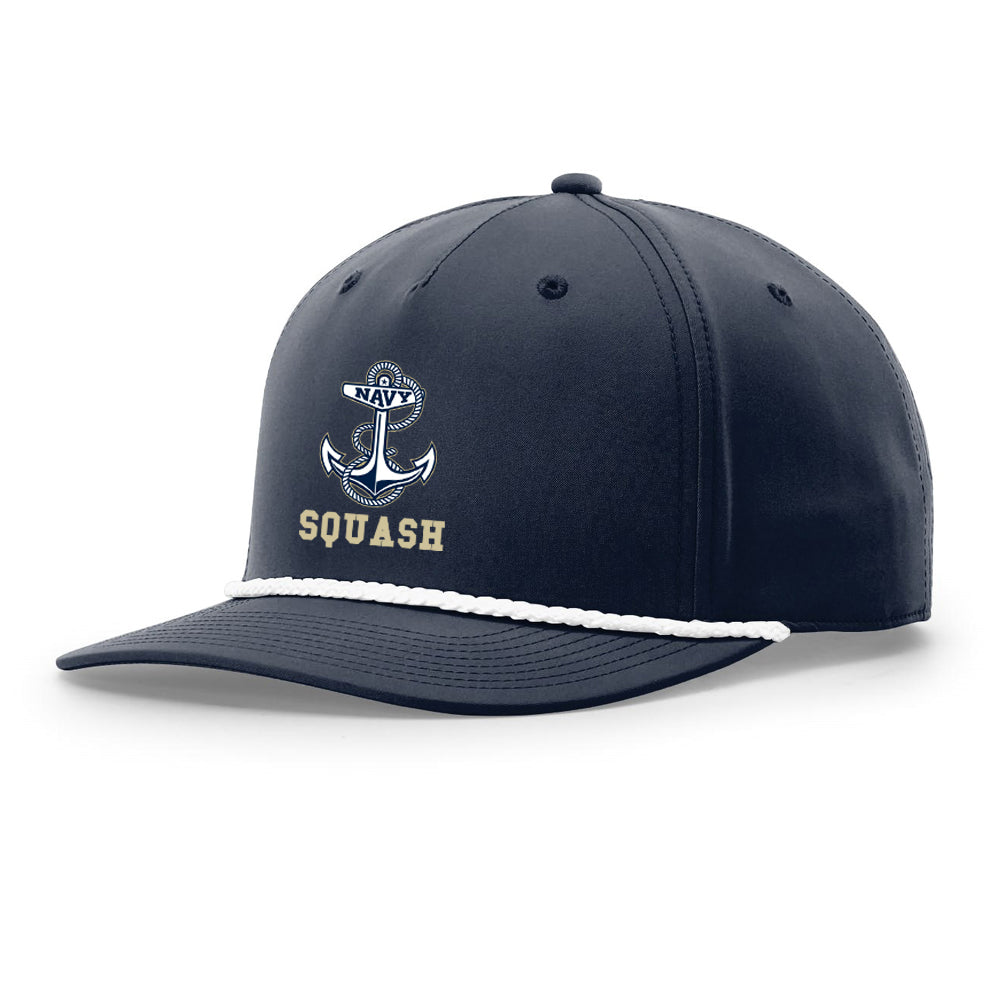 Navy Squash Richardson 5-Panel Classic Rope Cap (Anchor)