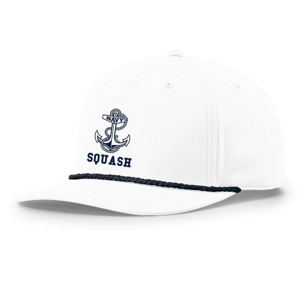 Navy Squash Richardson 5-Panel Classic Rope Cap (Anchor)