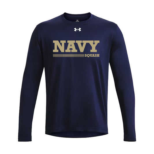 Navy Squash Under Armour Long Sleeve Tech T-Shirt (Navy)