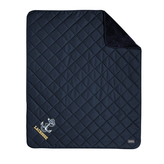 Navy Lacrosse Eddie Bauer® Quilted Insulated Fleece Blanket