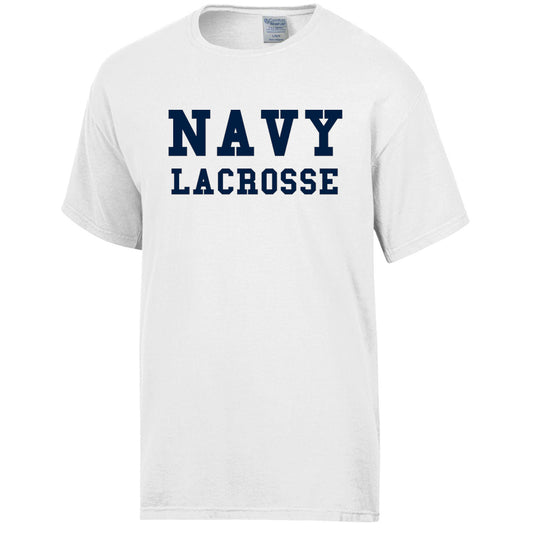 Navy Lacrosse Comfort Wash Short Sleeve T-Shirt (Unisex)