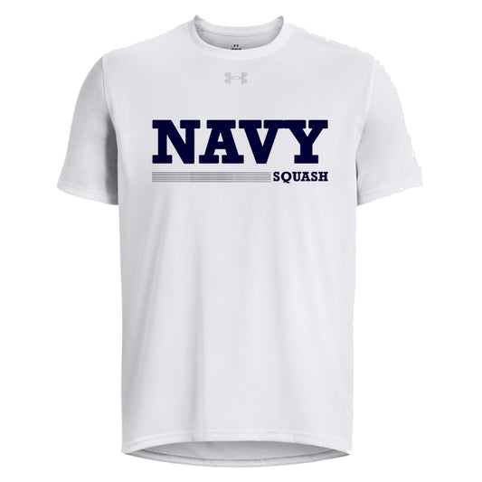 Navy Squash Under Armour Short Sleeve Performance Short Sleeve T-Shirt (White)