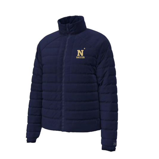 Navy Women's Soccer Under Armour Womens Puffer