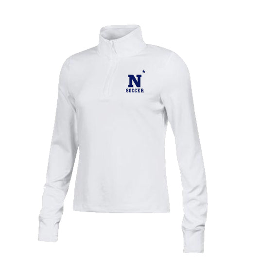 Navy Mens Soccer Under Armour Women's Motion Quarter Zip (White)
