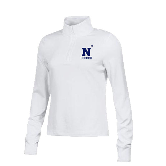 Navy Women's Soccer Under Armour WoWomens Motion Quarter Zip (White)